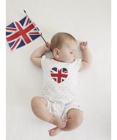 UK Flag and Baby